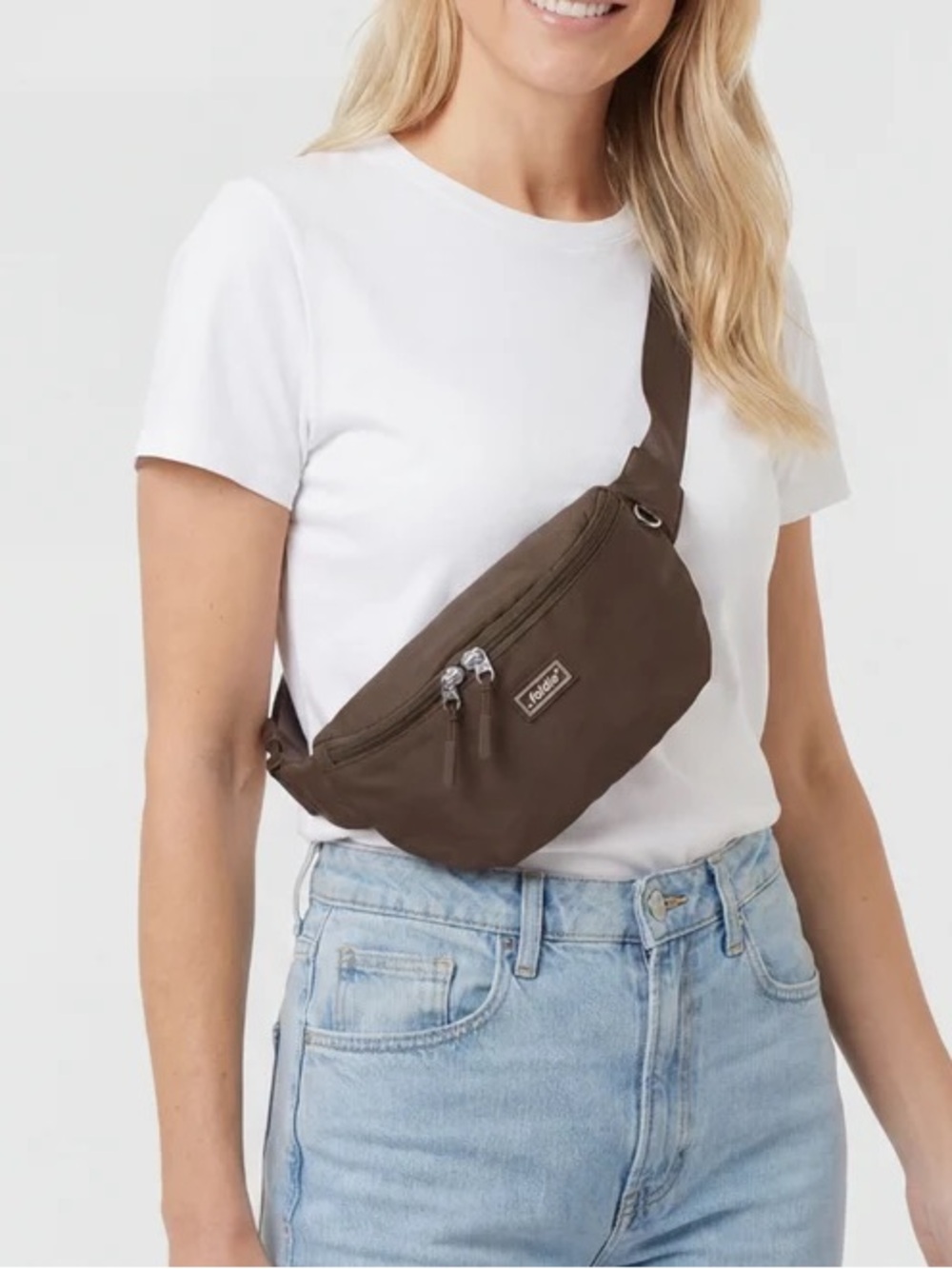 The Foldie crossbody travel bag